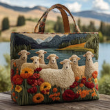 Handgefertigte Tasche | Schaf am See