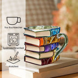 Csillag - Handgefertigte 3D Buchform Tasse