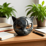 Schwarze Katze - Mystische schwarze Katzenstatue