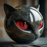 Schwarze Katze - Mystische schwarze Katzenstatue
