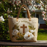 Handgefertigte Tasche | Florales Kreuz