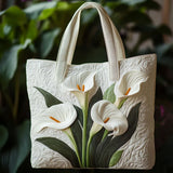 Handgefertigte Tasche | Weiße Lilien