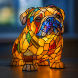 Pufi - Lampe mit Glasmalerei
