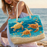 Handgefertigte Strandtasche | Goldene Schildkröstenküste