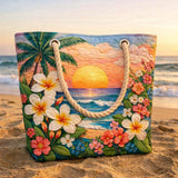 Handgefertigte Strandtasche | Tropischer Wind