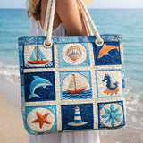 Handgefertigte Strandtasche | Meereslebewesen
