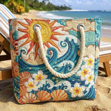 Handgefertigte Strandtasche | Warmes Halo