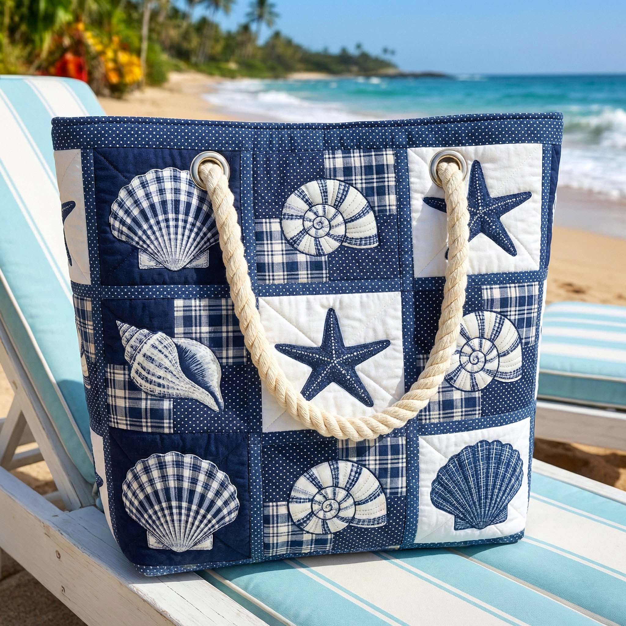 Handgefertigte Strandtasche | Muschelruhe