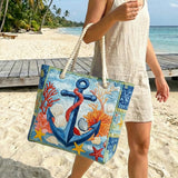 Handgefertigte Strandtasche | Nautischer Anker