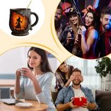 3D-Becher – Hexe und Katze