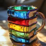 Bunter handgefertigter Buchbecher
