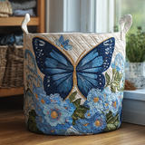 Blauer Traum – Wäschekorb mit Schmetterling