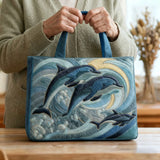 Handgefertigte Tasche | Ozean-Delfin